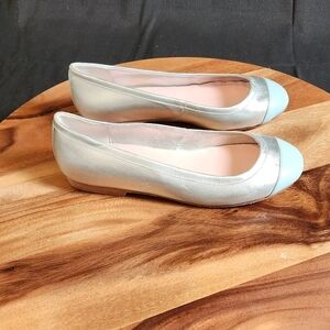 Vineyard Vines Silver/Blue Women's ballet flats size 6.